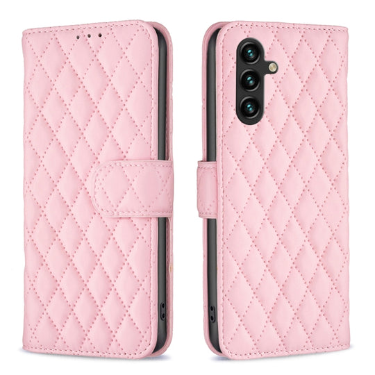 For Samsung Galaxy A14 5G Diamond Lattice Wallet Leather Flip Phone Case(Pink)