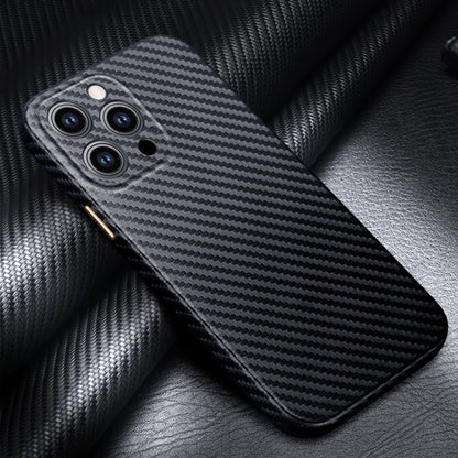 For iPhone 14 Pro Max R-JUST Carbon Fiber Texture Kevlar Phone Case(Black) - iPhone 14 Pro Max Cases by R-JUST | Online Shopping UK | buy2fix