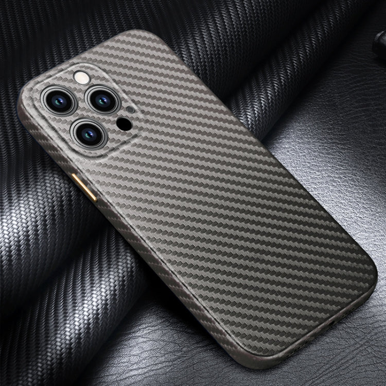 For iPhone 14 Pro Max R-JUST Carbon Fiber Texture Kevlar Phone Case(Grey) - iPhone 14 Pro Max Cases by R-JUST | Online Shopping UK | buy2fix