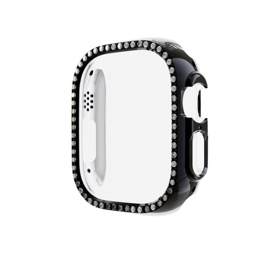 For Apple Watch Ultra 3 / 2 / 1 49mm Diamond Hollow PC Watch Case(Black) by buy2fix