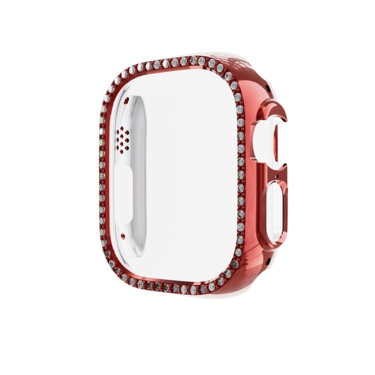 For Apple Watch Ultra 3 / 2 / 1 49mm Diamond Hollow PC Watch Case(Red) by buy2fix