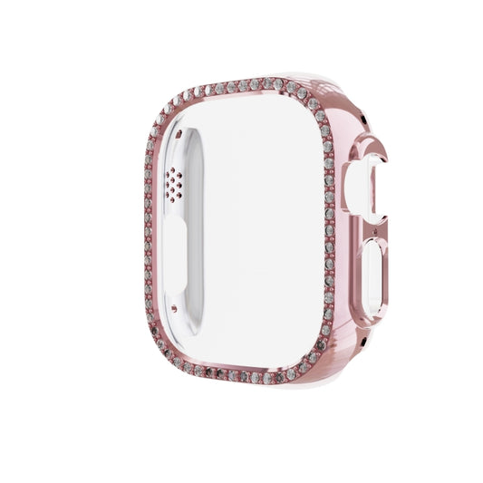 For Apple Watch Ultra 3 / 2 / 1 49mm Diamond Hollow PC Watch Case(Rose Pink) by buy2fix