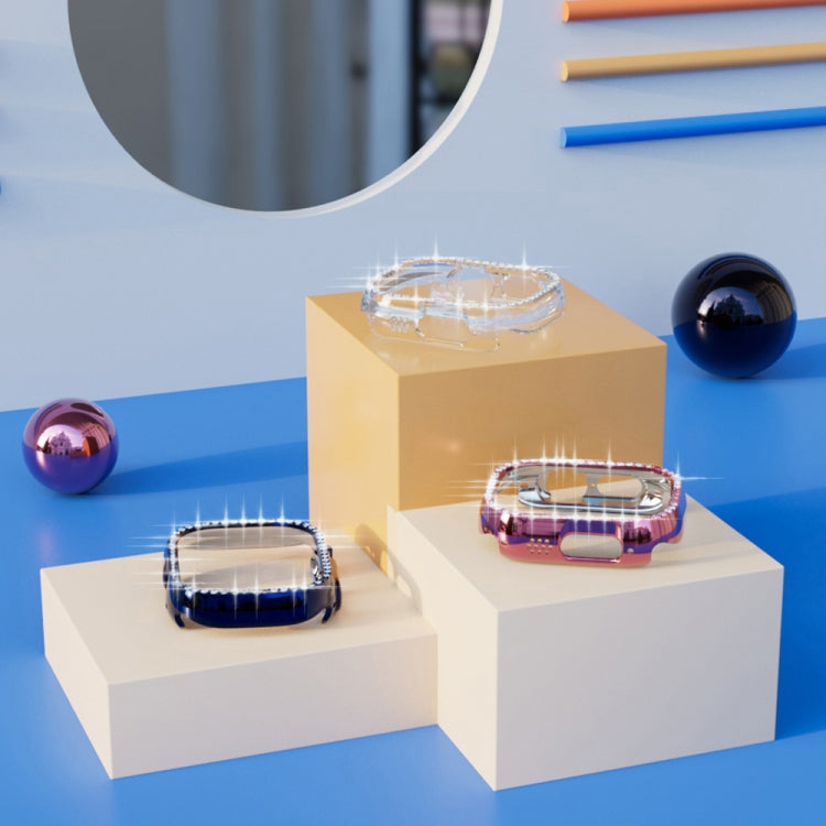 For Apple Watch Ultra 3 / 2 / 1 49mm Diamond Hollow PC Watch Case(Midnight Blue) by buy2fix