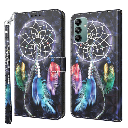 For Samsung Galaxy A04s 3D Painted Leather Phone Case(Colorful Dreamcatcher)