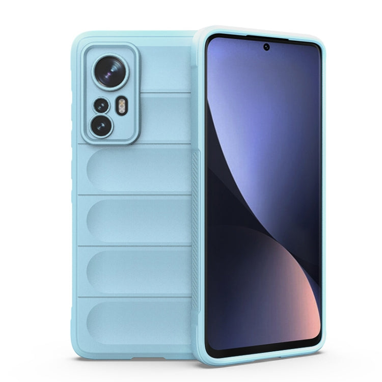 For Xiaomi 12 Magic Shield TPU + Flannel Phone Case(Light Blue) - Xiaomi Cases by buy2fix | Online Shopping UK | buy2fix