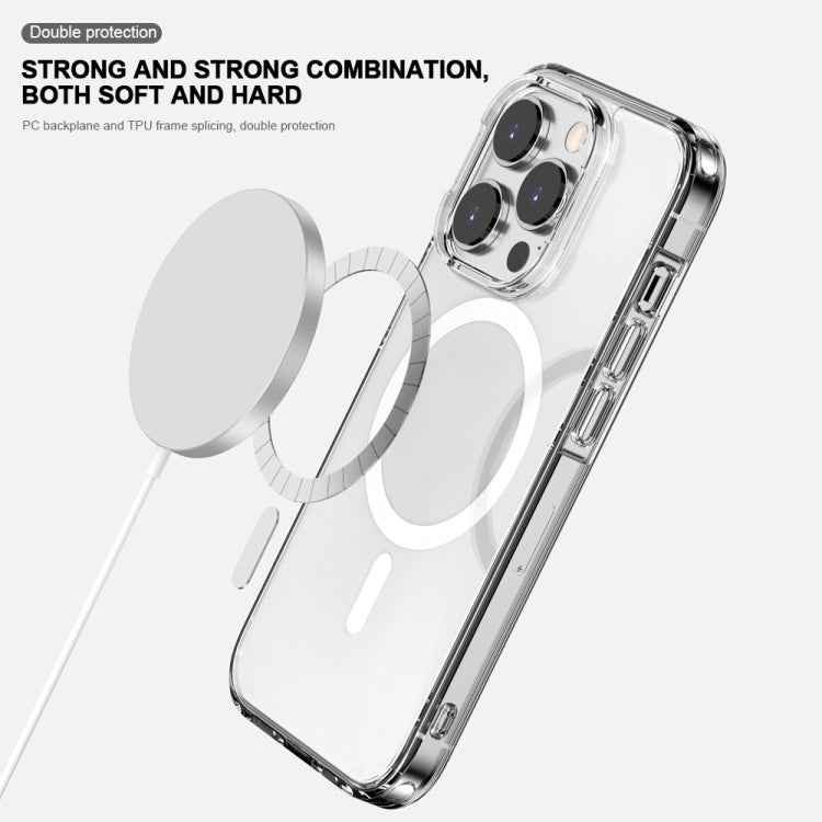 For iPhone 14 Aurora Series MagSafe Phone Case(Transparent Black) - iPhone 14 Cases by buy2fix | Online Shopping UK | buy2fix