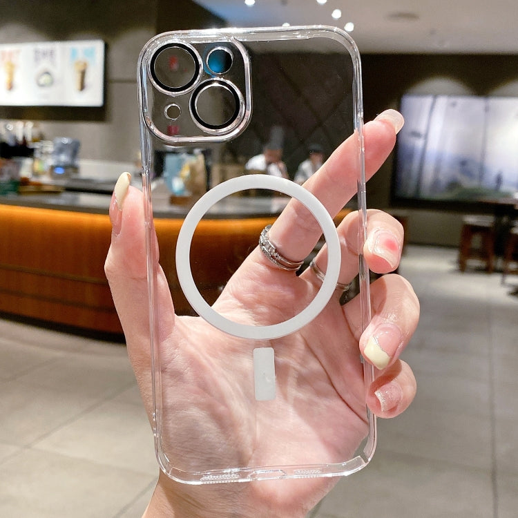 For iPhone 12 MagSafe PC Transparent Phone Case with Dust Net by buy2fix