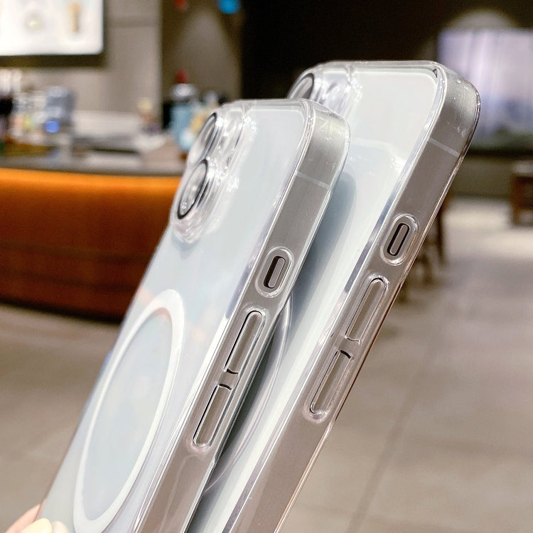 For iPhone 12 MagSafe PC Transparent Phone Case with Dust Net by buy2fix