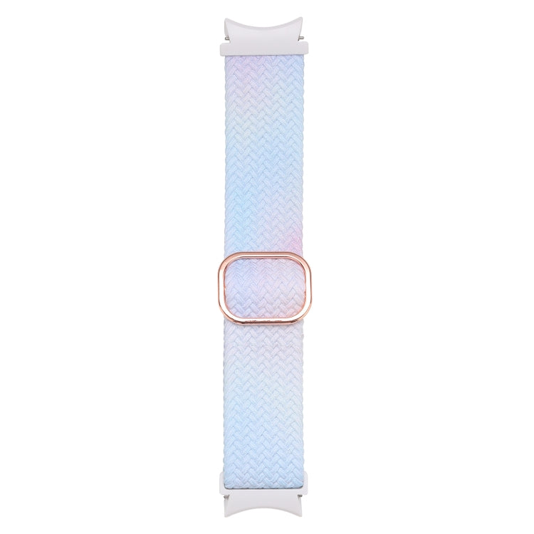 For Samsung Galaxy Watch 5 / Watch 5 Pro / Watch 4 Weave Gradient Color Watch Band(Blue Pink) - Watch Bands by buy2fix | Online Shopping UK | buy2fix