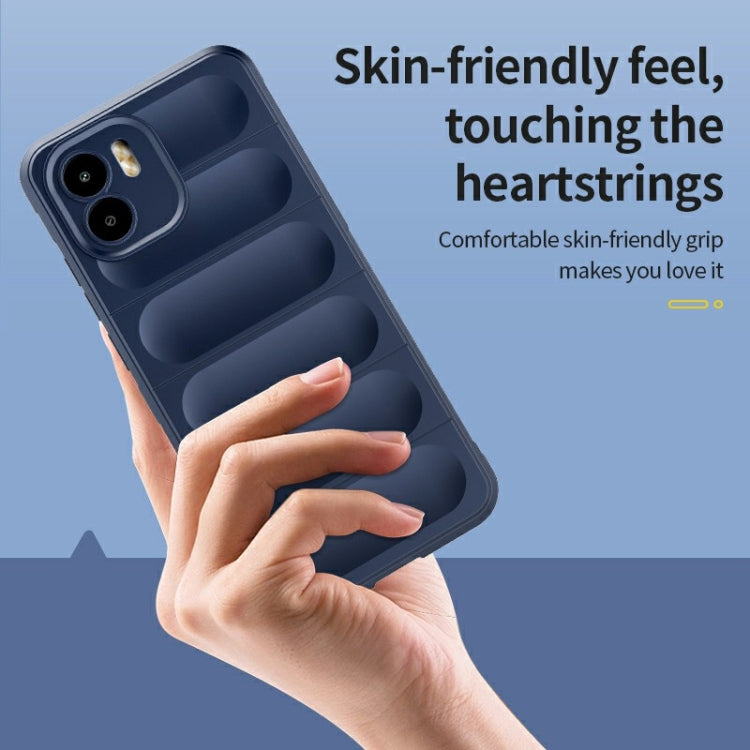 For Xiaomi Redmi A1 4G Global Magic Shield TPU + Flannel Phone Case(Dark Blue) - Xiaomi Cases by buy2fix | Online Shopping UK | buy2fix