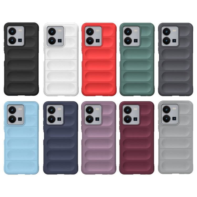 For vivo Y35 4G Global Magic Shield TPU + Flannel Phone Case(Light Blue) - vivo Cases by buy2fix | Online Shopping UK | buy2fix