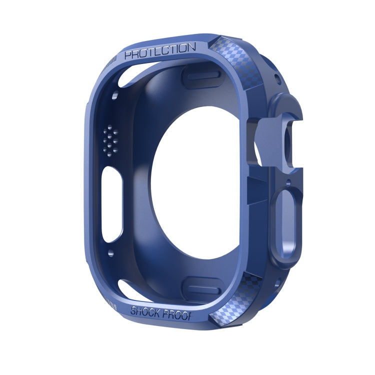 Carbon Fiber Shockproof Case For Apple Watch Series 8&7 41mm(Blue) - Watch Cases by buy2fix | Online Shopping UK | buy2fix