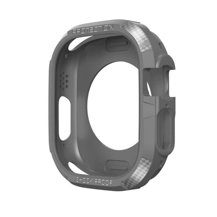 Carbon Fiber Shockproof Case For Apple Watch Series 8&7 41mm(Grey) - Watch Cases by buy2fix | Online Shopping UK | buy2fix