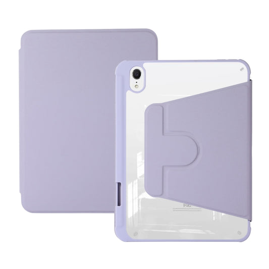 For iPad Air 5 2022 / 4 2020 Acrylic Rotatable Holder Tablet Leather Case(Purple) - iPad Air (2022) / (2020) 10.9 Cases by buy2fix | Online Shopping UK | buy2fix
