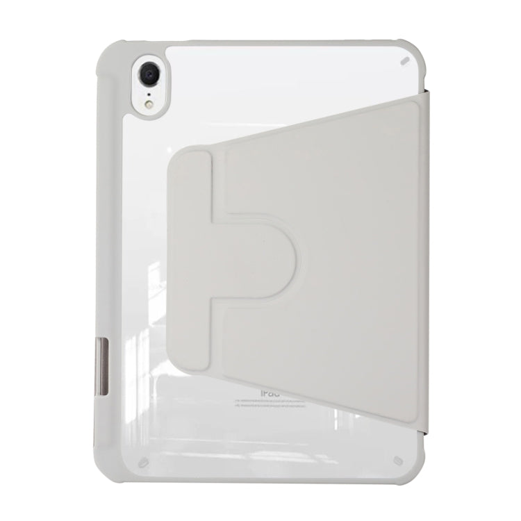 For iPad Air 5 2022 / 4 2020 Acrylic Rotatable Holder Tablet Leather Case(Beige) - iPad Air (2022) / (2020) 10.9 Cases by buy2fix | Online Shopping UK | buy2fix