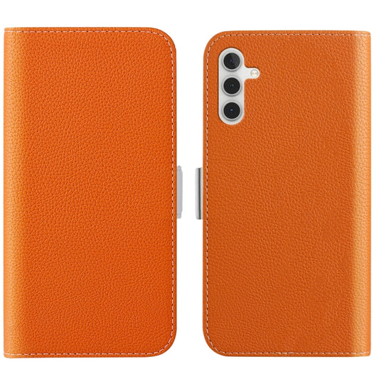 For Samsung Galaxy A14 5G Candy Color Litchi Texture Leather Phone Case(Orange)