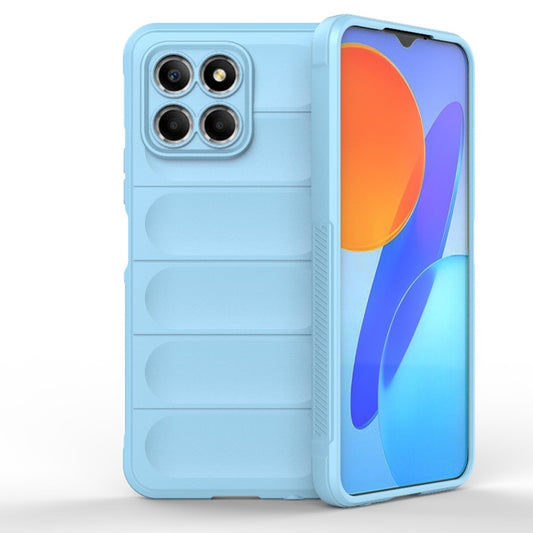 For Honor 8X 5G Magic Shield TPU + Flannel Phone Case(Light Blue) - Honor Cases by buy2fix | Online Shopping UK | buy2fix