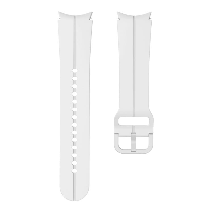 For Samsung Galaxy Watch 5 40mm / 44mm Colorful Buckle Silicone Watch Band(White) - Watch Bands by buy2fix | Online Shopping UK | buy2fix