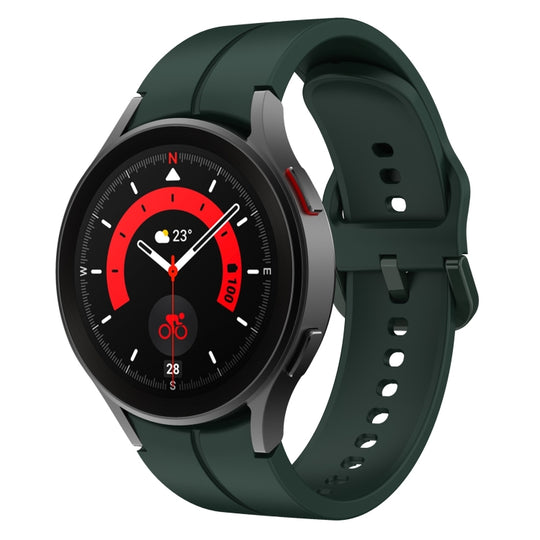 For Samsung Galaxy Watch 5 40mm / 44mm Colorful Buckle Silicone Watch Band(Green)