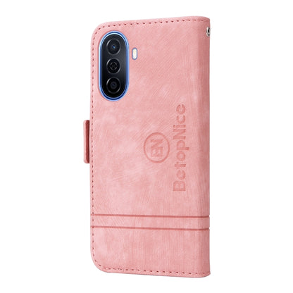 For Huawei nova Y70 / Y70 Plus / Enjoy 50 BETOPNICE Dual-side Buckle Leather Phone Case(Pink) - Huawei Cases by BETOPNICE | Online Shopping UK | buy2fix