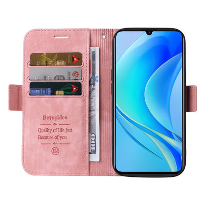 For Huawei nova Y70 / Y70 Plus / Enjoy 50 BETOPNICE Dual-side Buckle Leather Phone Case(Pink) - Huawei Cases by BETOPNICE | Online Shopping UK | buy2fix