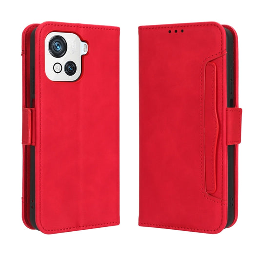 For Blackview OSCAL C80 Skin Feel Calf Texture Card Slots Leather Phone Case(Red) by buy2fix