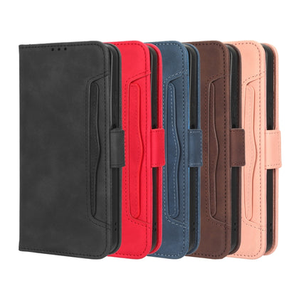 For Blackview OSCAL C80 Skin Feel Calf Texture Card Slots Leather Phone Case(Red) - More Brand by buy2fix | Online Shopping UK | buy2fix