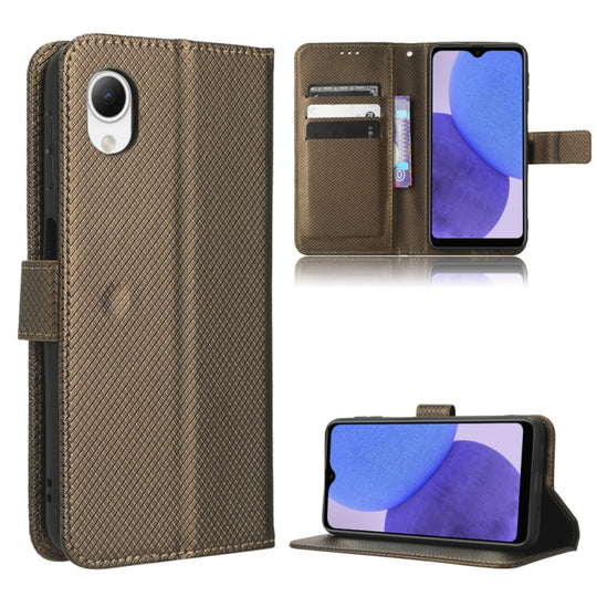 For Samsung Galaxy A23e / A23s / A23 5G JP Diamond Texture Leather Phone Case(Brown)