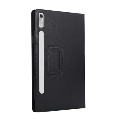 For Lenovo Tab P11 Pro Gen 2 Litchi Texture Leather Tablet Case with Holder(Black) - Lenovo by buy2fix | Online Shopping UK | buy2fix