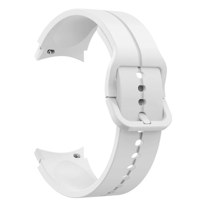 For Samsung Galaxy Watch 5 Pro 45mm Colorful Buckle Silicone Watch Band(White) - Watch Bands by buy2fix | Online Shopping UK | buy2fix