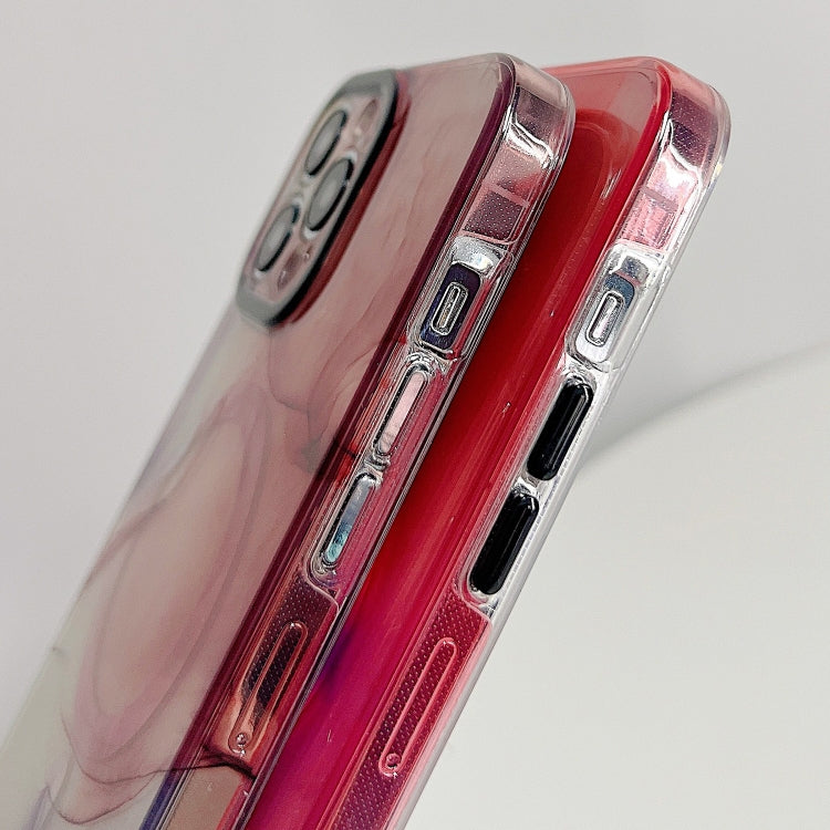 For iPhone 14 Pro Max Marble Dual-side Laminating Magsafe Phone Case(Purpel) - iPhone 14 Pro Max Cases by buy2fix | Online Shopping UK | buy2fix