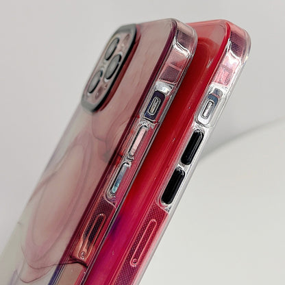 For iPhone 14 Pro Max Marble Dual-side Laminating Magsafe Phone Case(Purpel) - iPhone 14 Pro Max Cases by buy2fix | Online Shopping UK | buy2fix