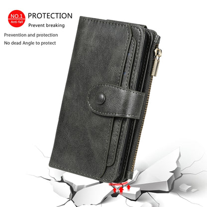 For iPhone 6 / 7 / 8 Multifunctional Retro Detachable Magnetic Horizontal Flip Leather Case with Card Slots & Holder & Wallet & Photo Frame(Dark Green) - More iPhone Cases by buy2fix | Online Shopping UK | buy2fix
