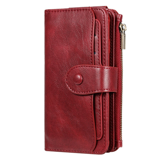 For iPhone 6 / 7 / 8 Multifunctional Retro Detachable Magnetic Horizontal Flip Leather Case with Card Slots & Holder & Wallet & Photo Frame(Red) - More iPhone Cases by buy2fix | Online Shopping UK | buy2fix