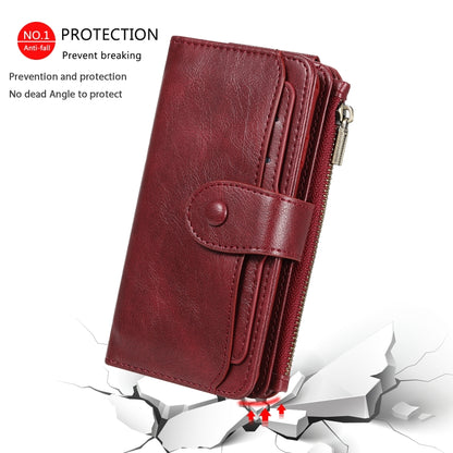 For iPhone 6 / 7 / 8 Multifunctional Retro Detachable Magnetic Horizontal Flip Leather Case with Card Slots & Holder & Wallet & Photo Frame(Red) - More iPhone Cases by buy2fix | Online Shopping UK | buy2fix
