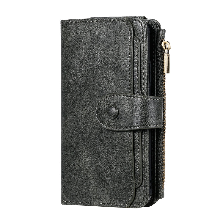 For iPhone X / XS Multifunctional Retro Detachable Magnetic Horizontal Flip Leather Case with Card Slots & Holder & Wallet & Photo Frame(Dark Green) - More iPhone Cases by buy2fix | Online Shopping UK | buy2fix