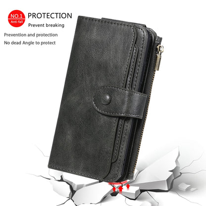 For iPhone XR Multifunctional Retro Detachable Magnetic Horizontal Flip Leather Case with Card Slots & Holder & Wallet & Photo Frame(Dark Green) - More iPhone Cases by buy2fix | Online Shopping UK | buy2fix