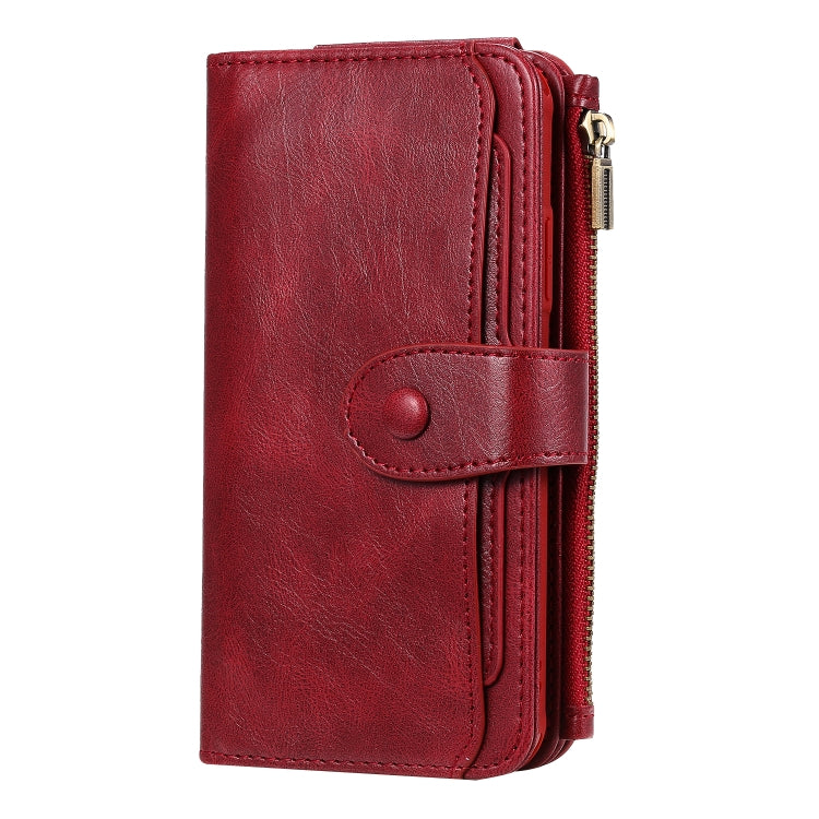For iPhone XR Multifunctional Retro Detachable Magnetic Horizontal Flip Leather Case with Card Slots & Holder & Wallet & Photo Frame(Red) - More iPhone Cases by buy2fix | Online Shopping UK | buy2fix