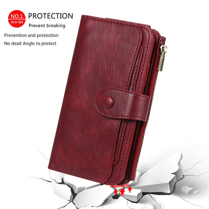 For iPhone XR Multifunctional Retro Detachable Magnetic Horizontal Flip Leather Case with Card Slots & Holder & Wallet & Photo Frame(Red) - More iPhone Cases by buy2fix | Online Shopping UK | buy2fix
