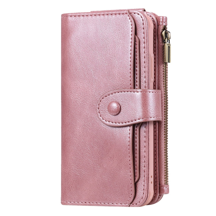 For iPhone XR Multifunctional Retro Detachable Magnetic Horizontal Flip Leather Case with Card Slots & Holder & Wallet & Photo Frame(Rose Gold) - More iPhone Cases by buy2fix | Online Shopping UK | buy2fix