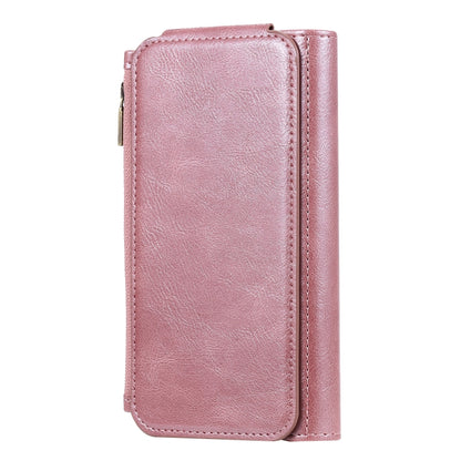 For iPhone XR Multifunctional Retro Detachable Magnetic Horizontal Flip Leather Case with Card Slots & Holder & Wallet & Photo Frame(Rose Gold) - More iPhone Cases by buy2fix | Online Shopping UK | buy2fix