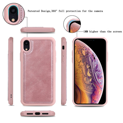 For iPhone XR Multifunctional Retro Detachable Magnetic Horizontal Flip Leather Case with Card Slots & Holder & Wallet & Photo Frame(Rose Gold) - More iPhone Cases by buy2fix | Online Shopping UK | buy2fix