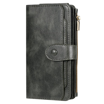 For iPhone XS Max Multifunctional Retro Detachable Magnetic Horizontal Flip Leather Case with Card Slots & Holder & Wallet & Photo Frame(Dark Green) - More iPhone Cases by buy2fix | Online Shopping UK | buy2fix