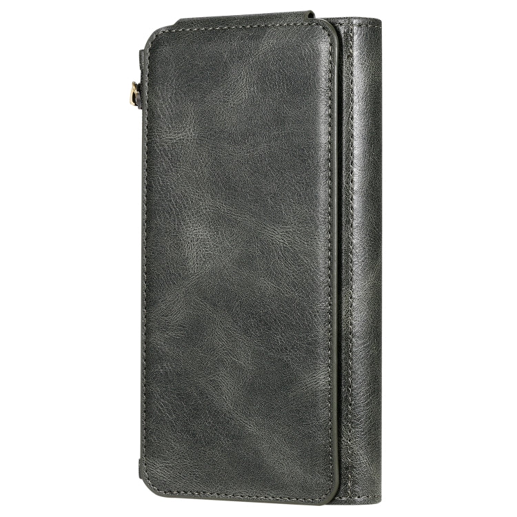For iPhone XS Max Multifunctional Retro Detachable Magnetic Horizontal Flip Leather Case with Card Slots & Holder & Wallet & Photo Frame(Dark Green) - More iPhone Cases by buy2fix | Online Shopping UK | buy2fix