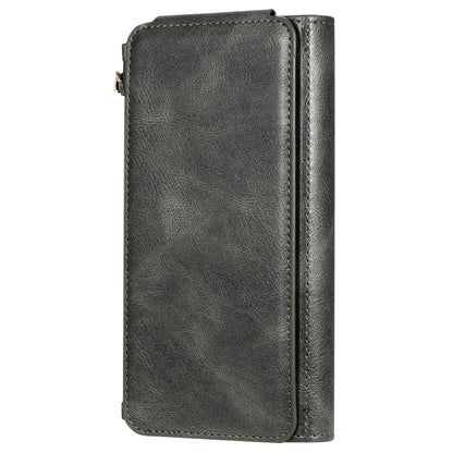 For iPhone XS Max Multifunctional Retro Detachable Magnetic Horizontal Flip Leather Case with Card Slots & Holder & Wallet & Photo Frame(Dark Green) - More iPhone Cases by buy2fix | Online Shopping UK | buy2fix