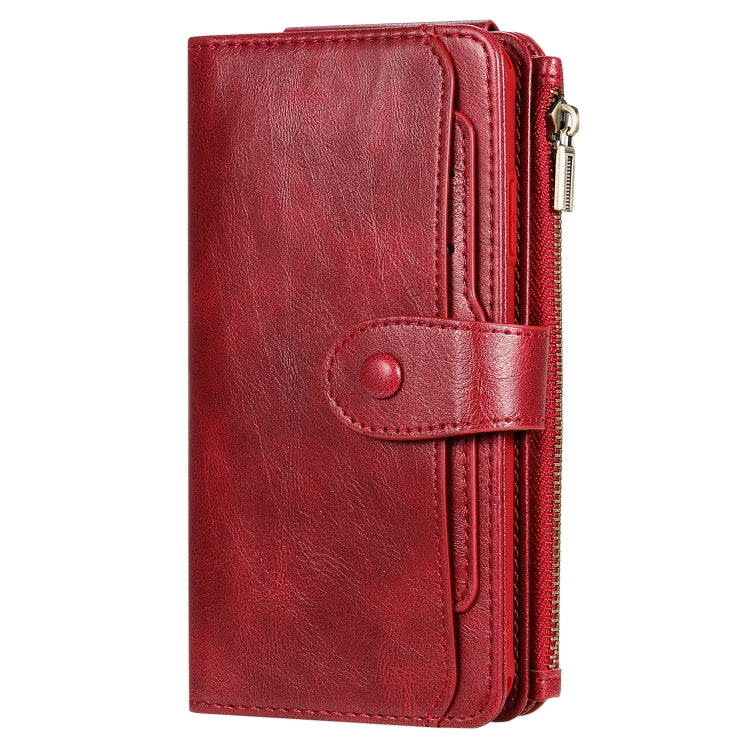 For iPhone XS Max Multifunctional Retro Detachable Magnetic Horizontal Flip Leather Case with Card Slots & Holder & Wallet & Photo Frame(Red) - More iPhone Cases by buy2fix | Online Shopping UK | buy2fix