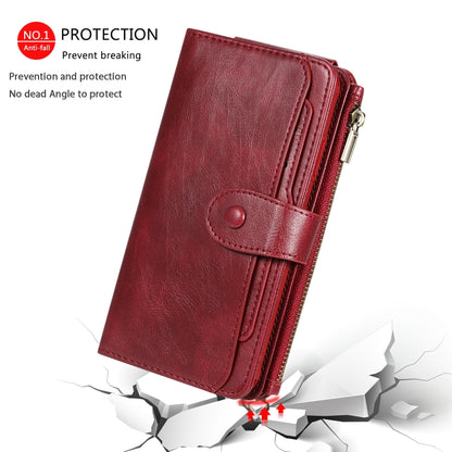 For iPhone XS Max Multifunctional Retro Detachable Magnetic Horizontal Flip Leather Case with Card Slots & Holder & Wallet & Photo Frame(Red) - More iPhone Cases by buy2fix | Online Shopping UK | buy2fix