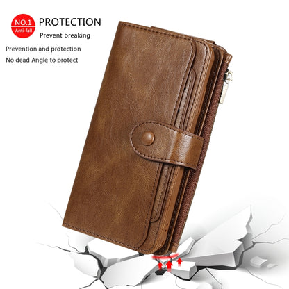 For iPhone XS Max Multifunctional Retro Detachable Magnetic Horizontal Flip Leather Case with Card Slots & Holder & Wallet & Photo Frame(Brown) - More iPhone Cases by buy2fix | Online Shopping UK | buy2fix
