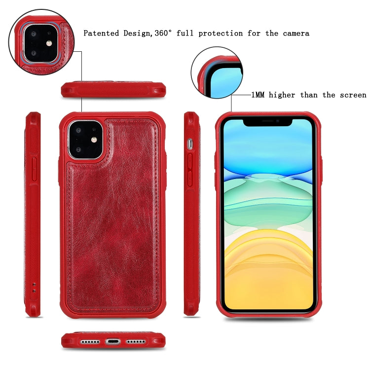For iPhone 11 Multifunctional Retro Detachable Magnetic Horizontal Flip Leather Case with Card Slots & Holder & Wallet & Photo Frame(Red) - iPhone 11 Cases by buy2fix | Online Shopping UK | buy2fix