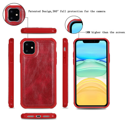For iPhone 11 Multifunctional Retro Detachable Magnetic Horizontal Flip Leather Case with Card Slots & Holder & Wallet & Photo Frame(Red) - iPhone 11 Cases by buy2fix | Online Shopping UK | buy2fix